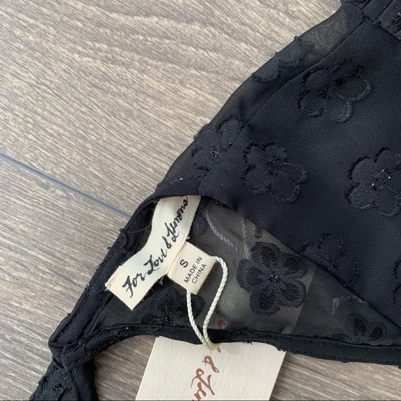 For Love & Lemons Modern Love Deep V-neck Mini Dress Black Size Small - Picture 13 of 16